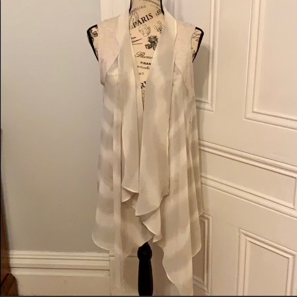 Tie-Dye Printed Chiffon Vest